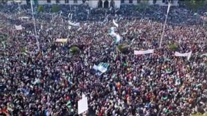 مظاهرة في مدينة حماة احتفالاً بانتصار الثورة وسقوط النظام