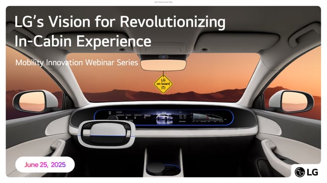 LG on board: LG’s vision for revolutionizing in-cabin experiences