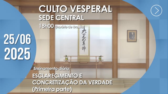 Capa do vídeo do “Culto Vesperal | Sede Central  - 25/06/2025”.