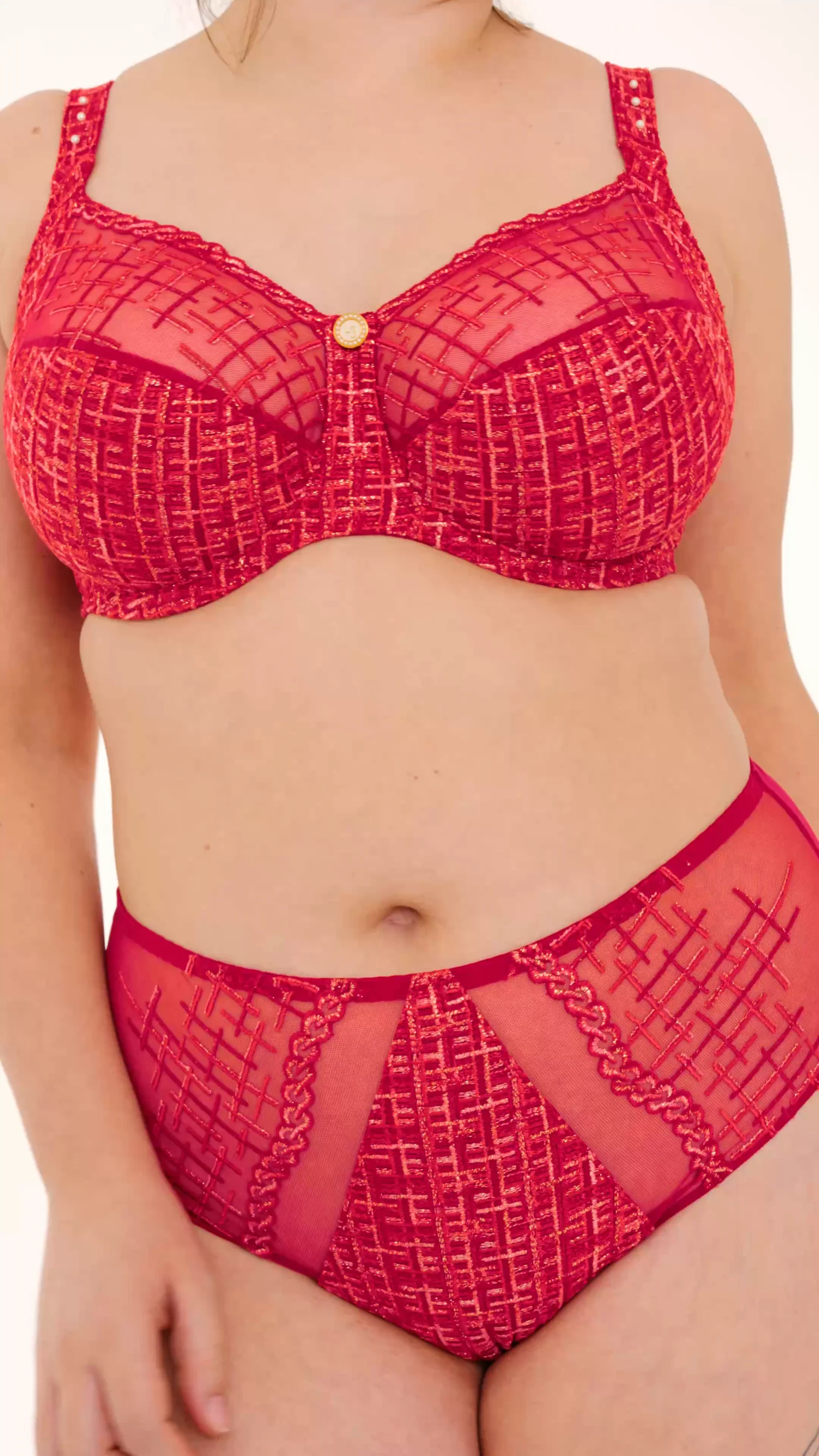 Soutien-gorge Louisa Bracq Rouge Diamant Emboîtant - Taille 115E, Neuf Avec étiquettes