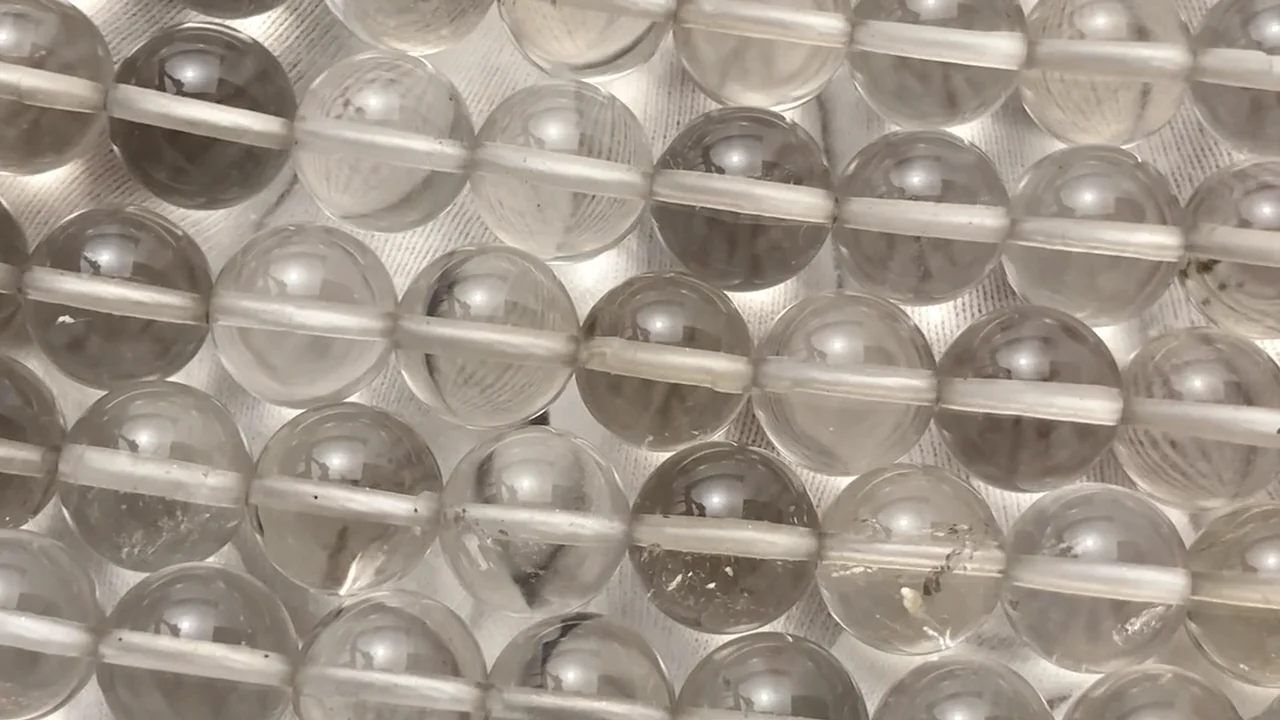 天然未処理スモーキークォーツ ラウンド10mm 半連/1連｜天然石ビーズの