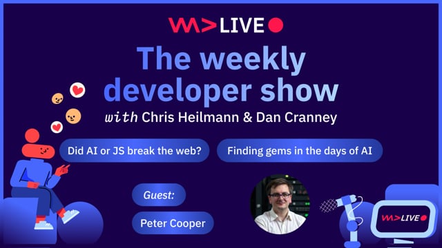 WeAreDevelopers LIVE - Did AI or JS break the web?, Finding gems in the days of AI and One thing developers really need to know 