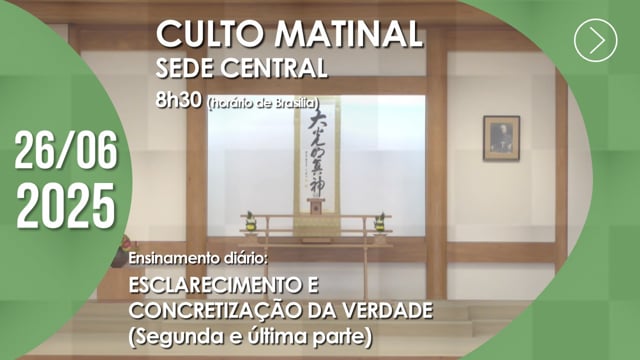 Capa do vídeo do “Culto Matinal | Sede Central - 26/06/2025”.