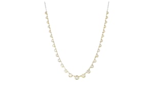 1.00 ct. t.w. Graduated Bezel-Set Lab-Grown Diamond Necklace in 18kt Gold Over Sterling