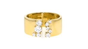.50 ct. t.w. Lab-Grown Diamond Open-Space Ring in 18kt Gold Over Sterling