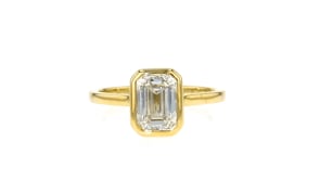 2.00 Carat Emerald-Cut Lab-Grown Diamond Ring in 14kt Yellow Gold