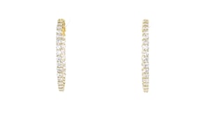 3.00 ct. t.w. Lab-Grown Diamond Inside-Outside Hoop Earrings in 14kt Yellow Gold