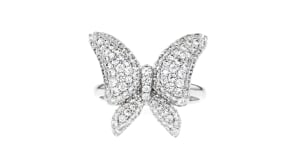 1.60 ct. t.w. CZ Butterfly Ring in Sterling Silver
