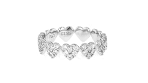 .60 ct. t.w. CZ Heart Ring in Sterling Silver