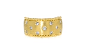 .35 ct. t.w. Scattered-Diamond Ring in 18kt Gold Over Sterling