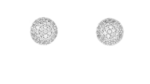 .90 ct. t.w. CZ Ball Earrings in Sterling Silver
