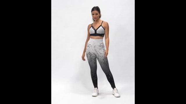 Top Com Bojo Fitness Branco Fit Degradê