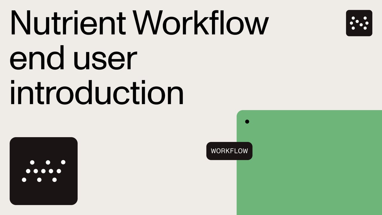 Nutrient Workflow end user introduction