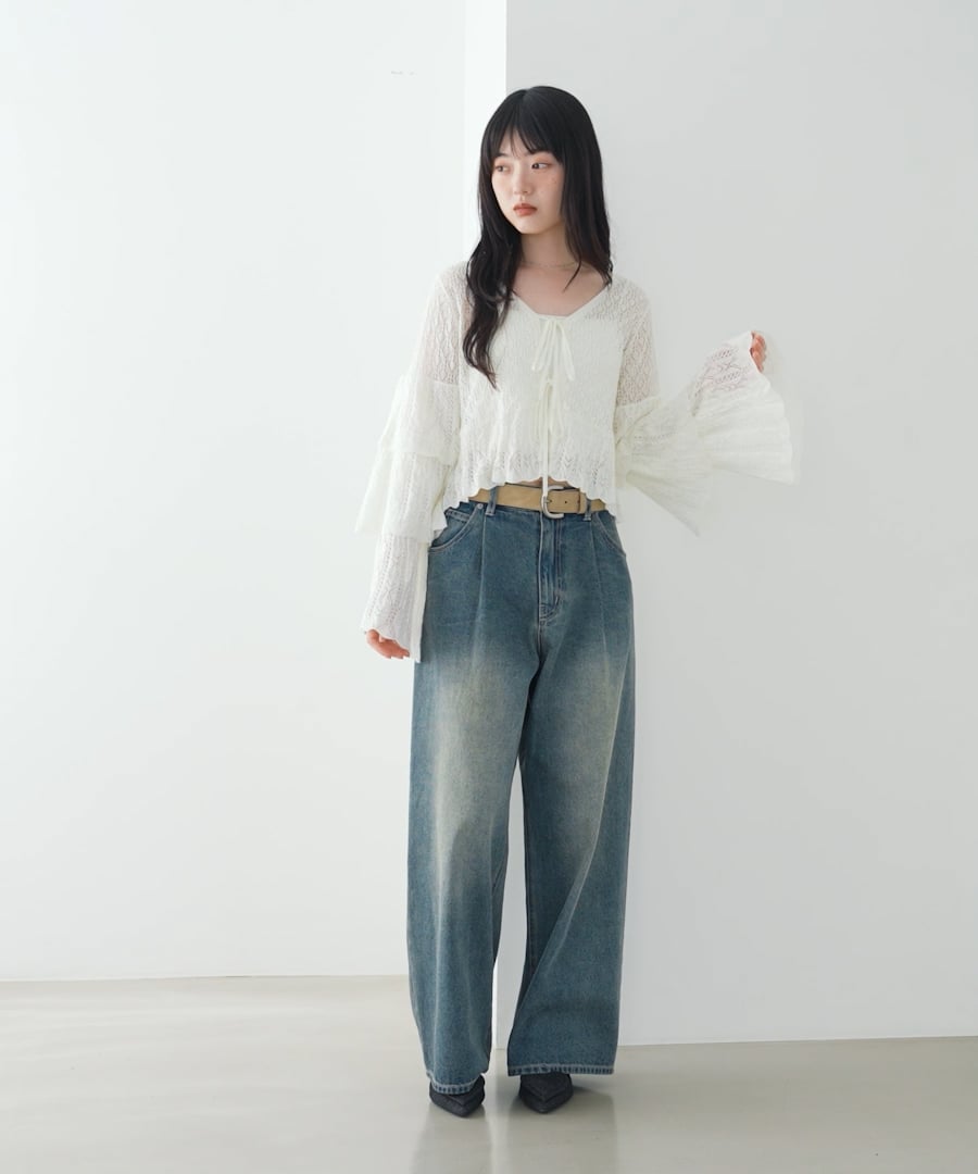 WEB限定価格】ハイウエストデニムワイドパンツ2 | [公式]ヘザー