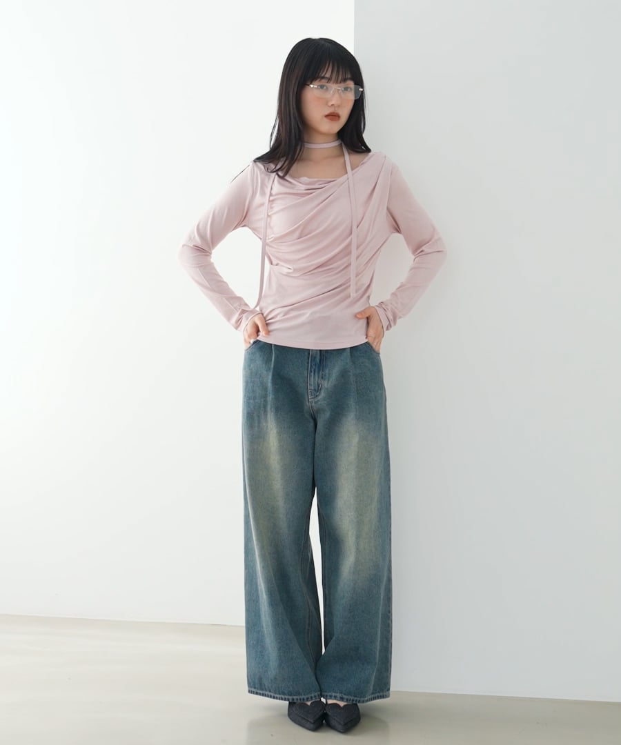 タイ付きドレープカットソー | [公式]ヘザー（Heather）通販