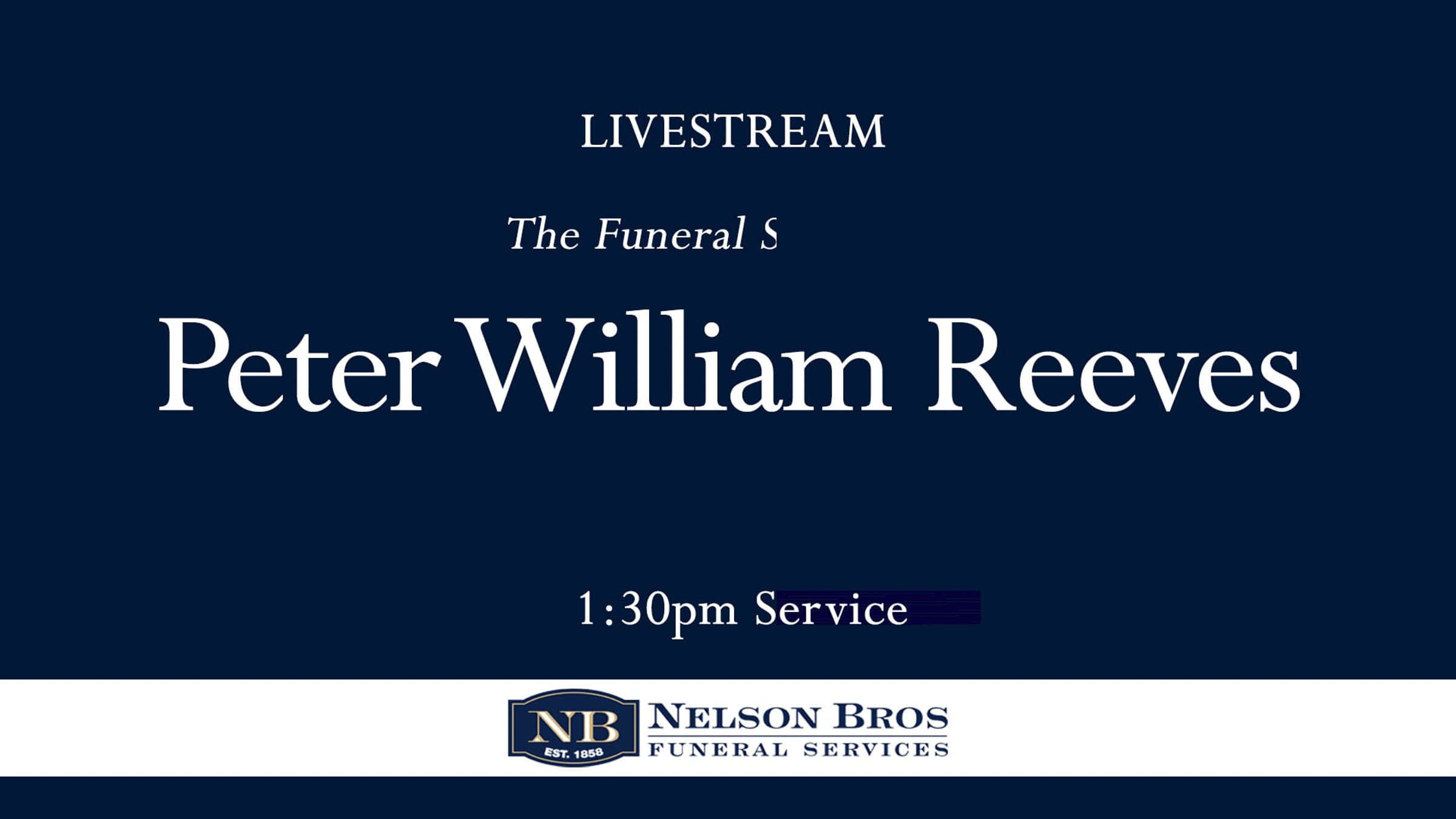 The Funeral Service for Peter Reeves | Videos & Movies on Vimeo