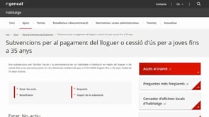 Campanya d'ajuts al lloguer i préstecs d'habitatge per a l'emancipació dels joves