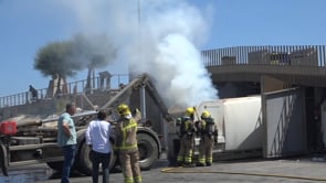 S'incendia un dels contenidors de La Riba