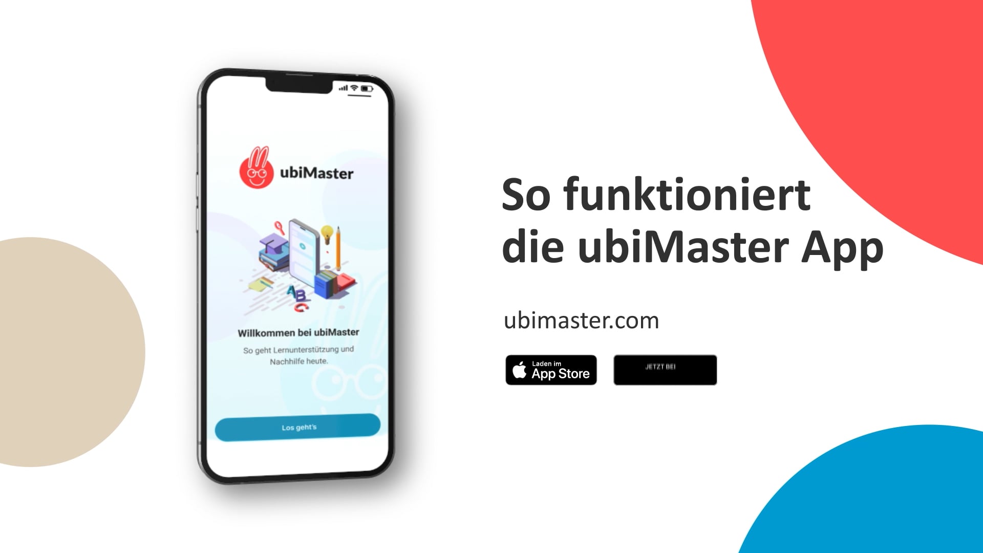 So funktioniert die ubiMaster App