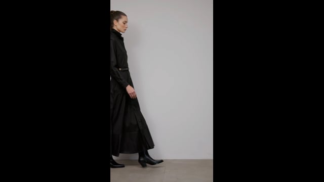 Vestido Tricoline Preto Aisha