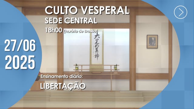 Capa do vídeo do “Culto Vesperal | Sede Central - 27/06/2025”.