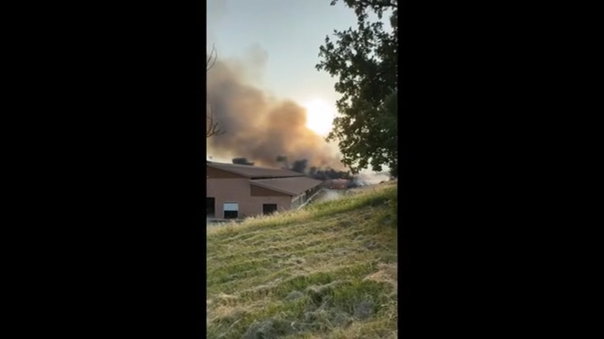 Incendio in azienda agricola di Pieve del Pino