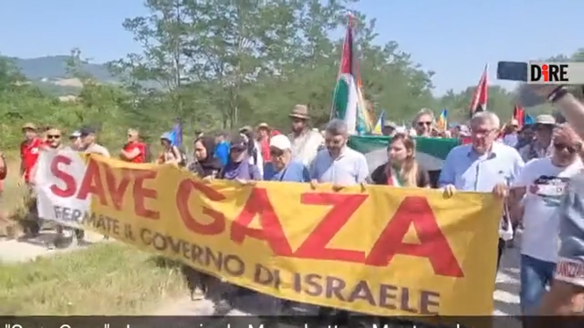 In 10.000, secondo gli organizzatori, alla marcia per Gaza da Marzabotto a Monte Sole