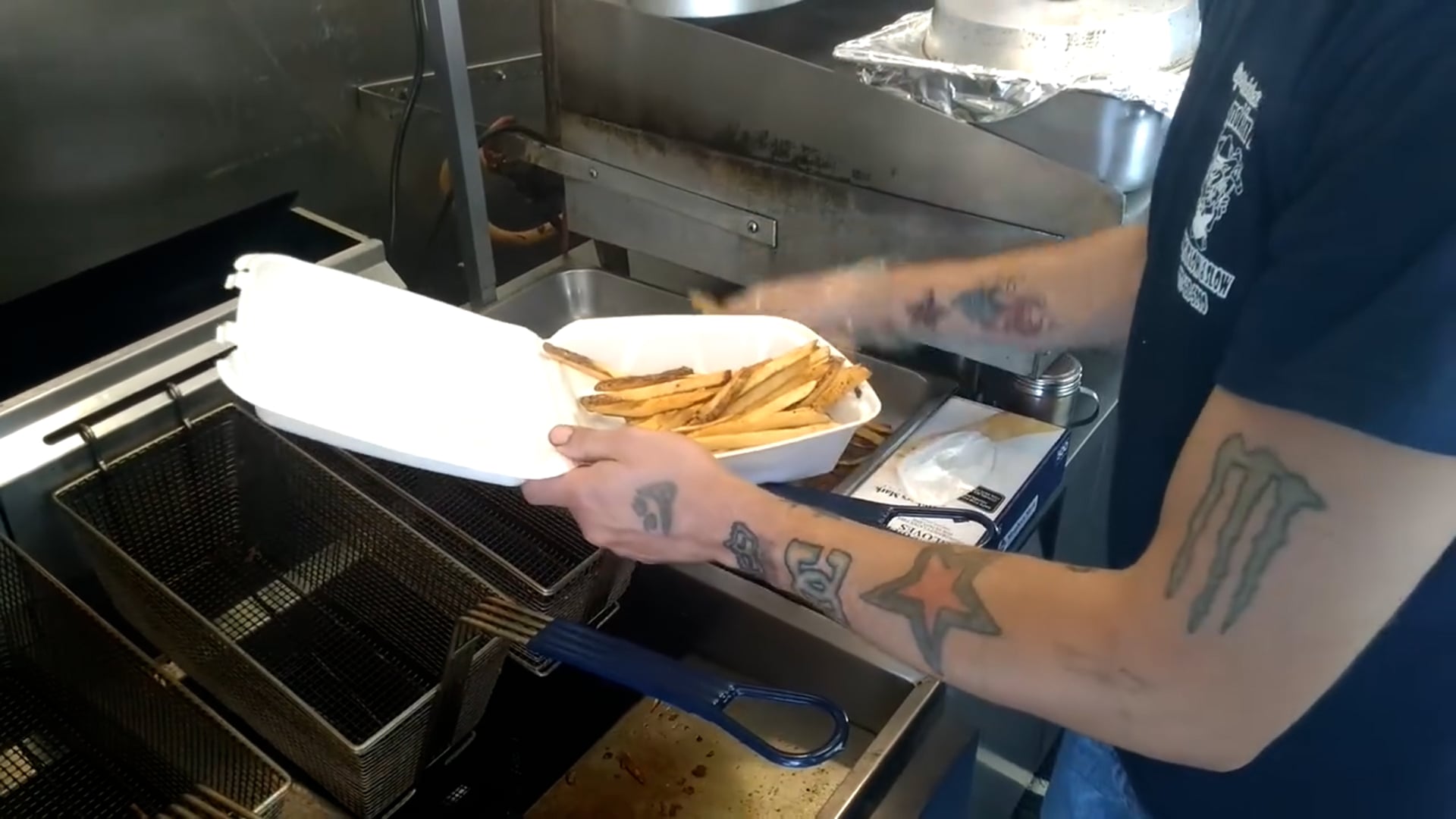 Making the Loaded Fries
