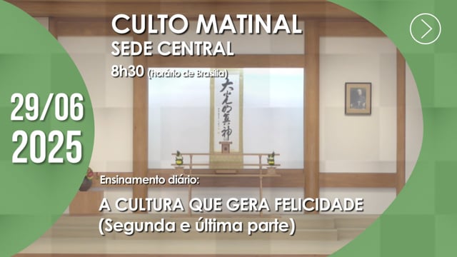 Capa do vídeo “Culto Matinal | Sede Central - 29/06/2025”