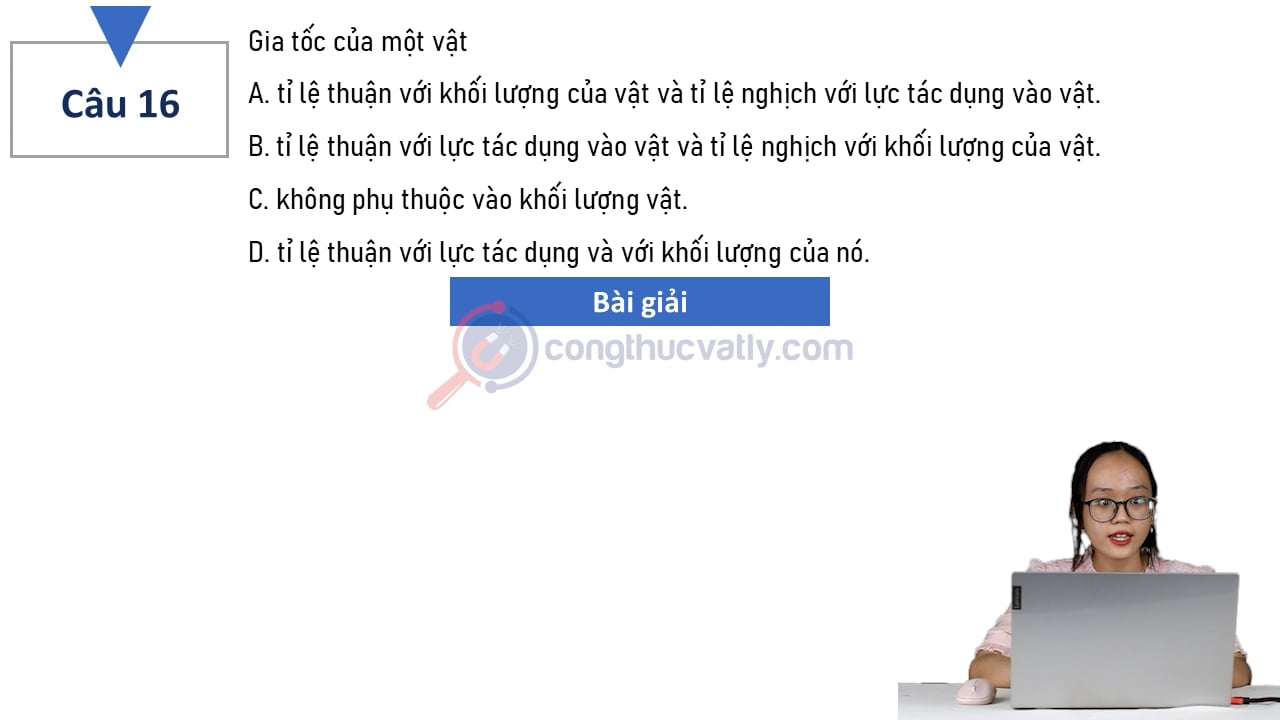 Gia tốc của một vật?