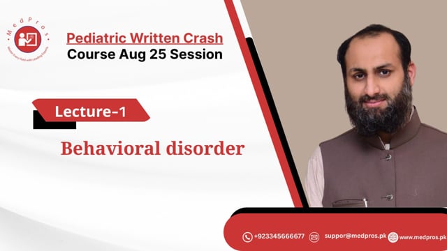 Dr Taimoor Khalil || Lecture-1 || Behavioral Disorder