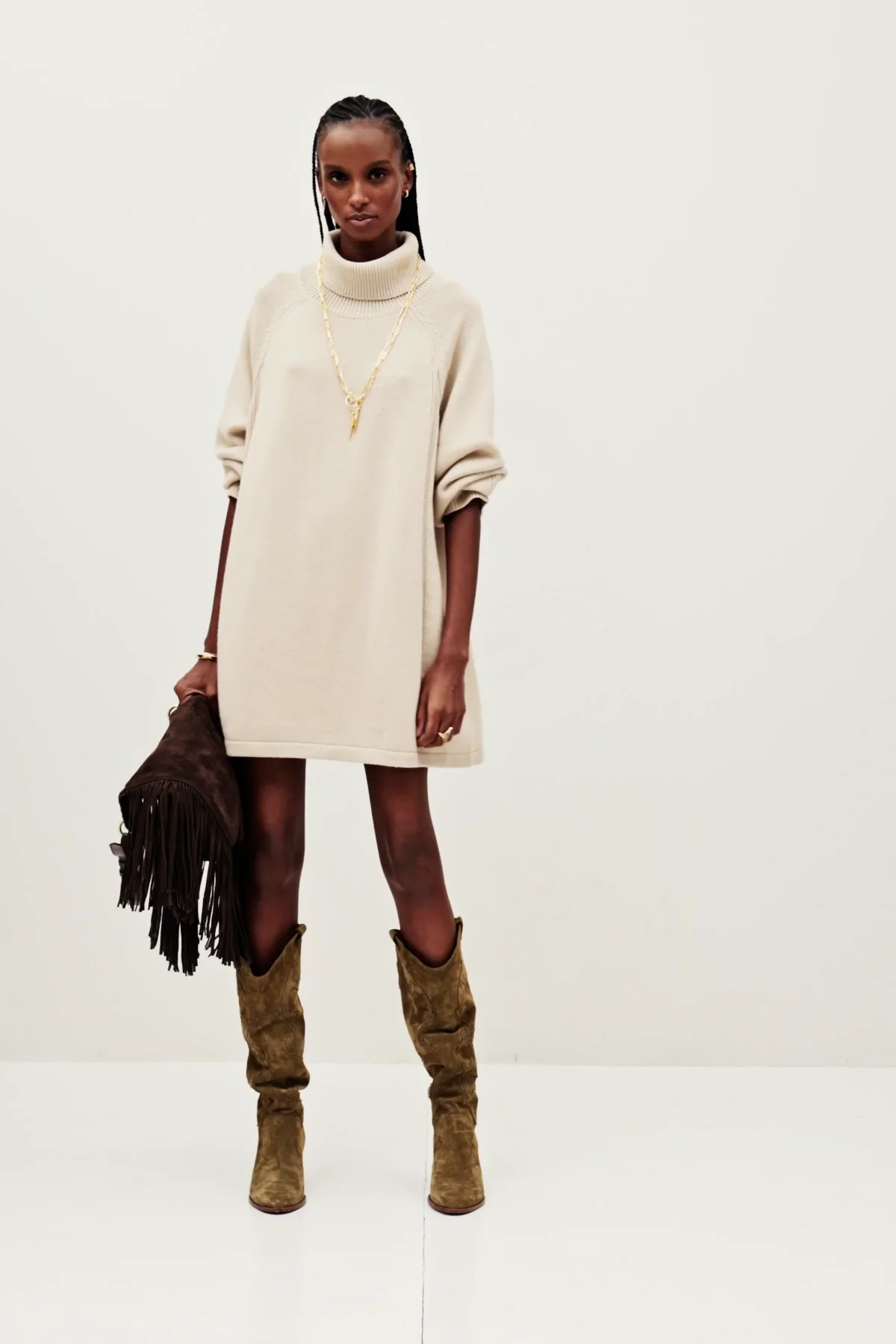 Mini Jersey Dress Medee Beige // ba&sh