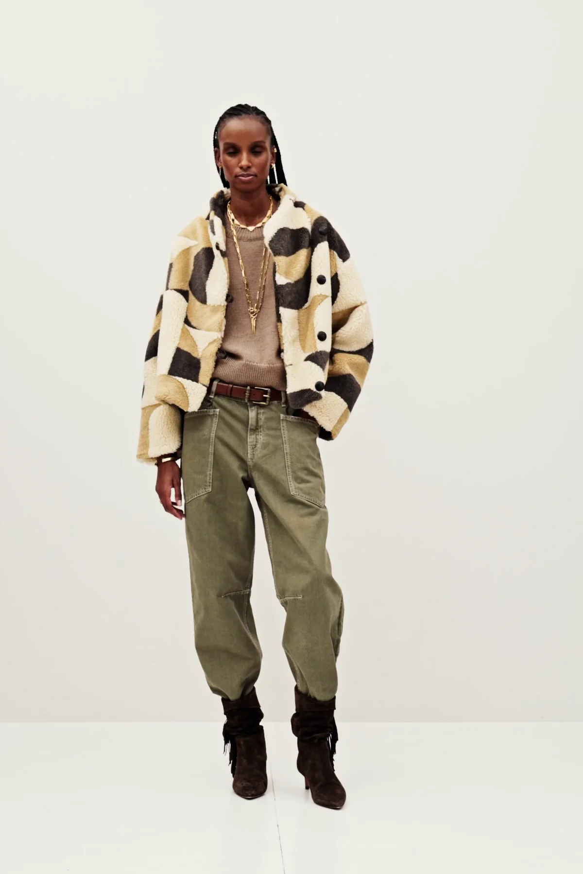 bushdebrunt tummy フライパン BRUNT Loose-Fitting Trousers Vulny Green // ba&sh