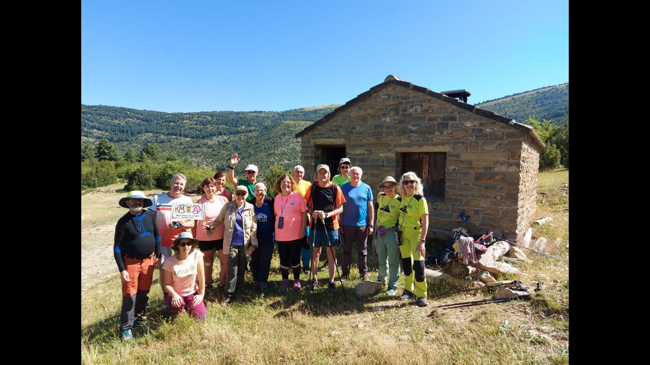 Marcha Nórdica de Montañeros de Aragón en Barbastro (Excursión en el Valle de Bardají, desde Llerp al Refugio de la Margálida)