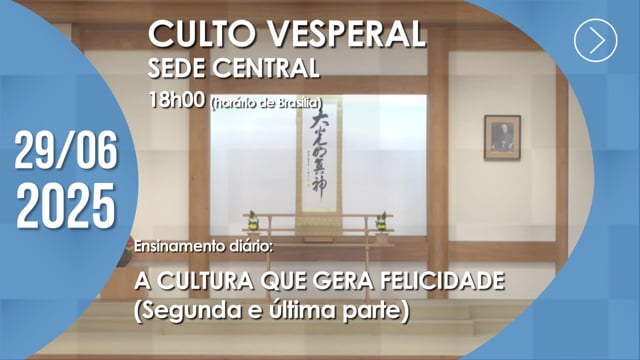 Capa do vídeo “Culto Vesperal | Sede Central - 29/06/2025”