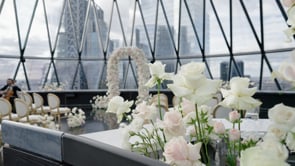 London Wedding at The Gherkin - Ceremony Set-up