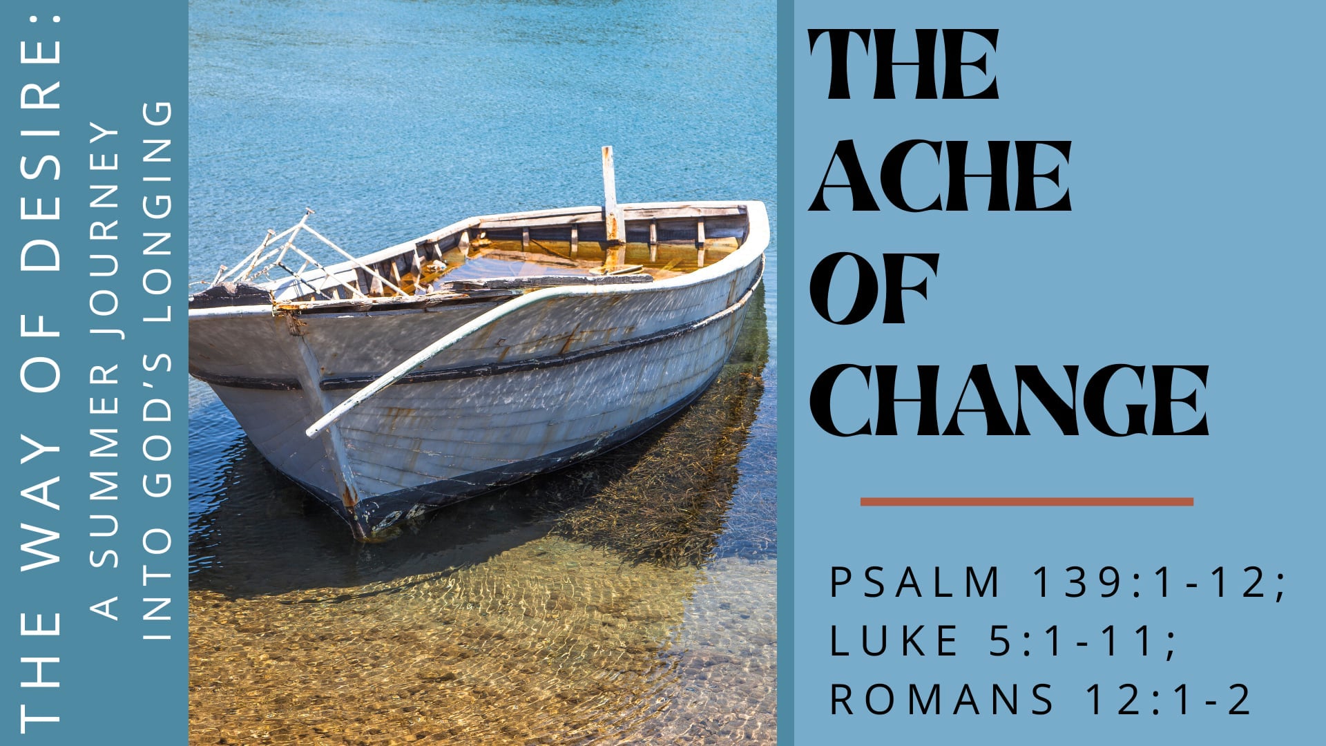 Sunday July 6 "The Ache of Change"