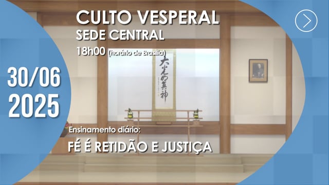 Capa do vídeo “Culto Vesperal | Sede Central - 30/06/2025”