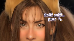 Extreme Close-Up ASMR ♥ Sniffing & Purring Catgirl Comfort