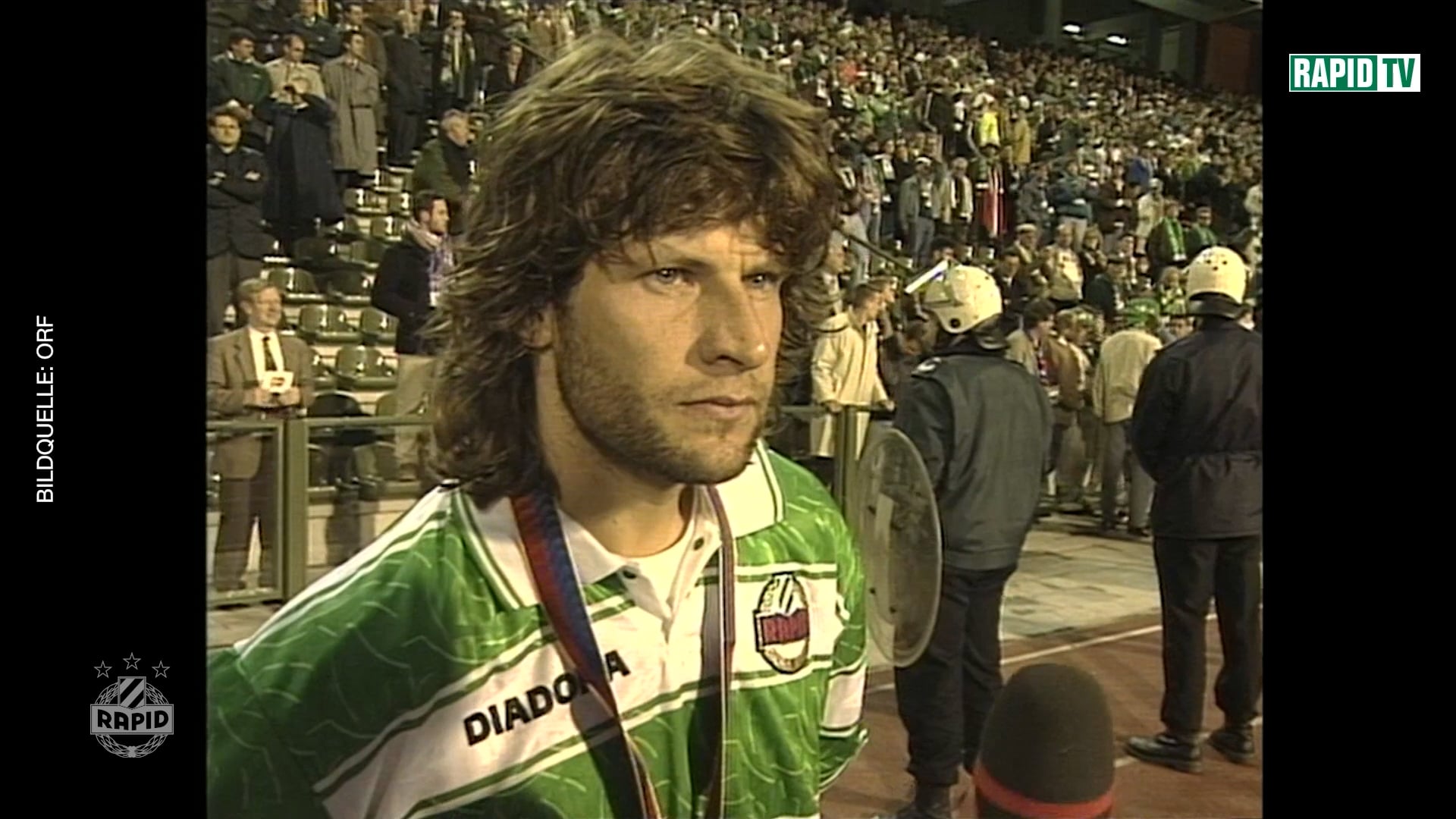 Throwback: Interview mit Andreas Heraf nach: SK Rapid vs. Paris Saint-Germain (08.05.1996)