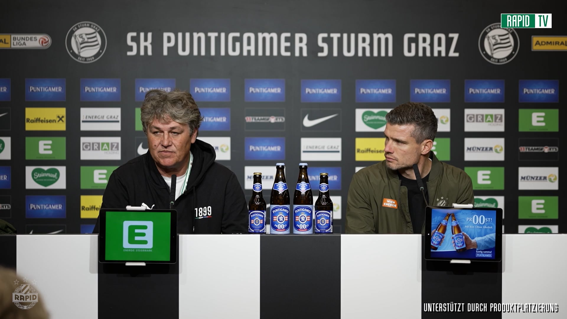 Pressekonferenz nach dem Spiel gegen Sturm Graz