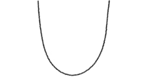 12.00 ct. t.w. Black Diamond Bead Necklace with 14kt White Gold