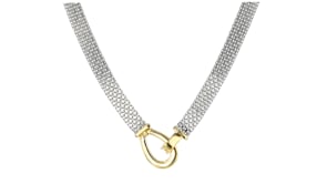Two-Tone Sterling Silver Bismark-Link Necklace