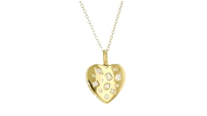.50 ct. t.w. Lab-Grown Diamond Heart Pendant Necklace in 18kt Gold Over Sterling