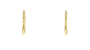 Italian 2mm 18kt Yellow Gold Hoop Earrings