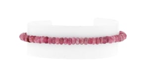 20.00 ct. t.w. Pink Tourmaline Bead Bracelet with 14kt Yellow Gold Magnetic Clasp