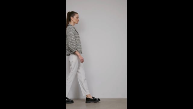 Casaco Tweed Cinza Veneza
