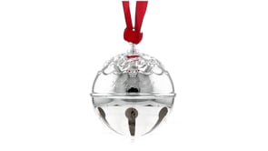 Reed & Barton 2025 Annual Silver Plate Holly Bell Ornament - 50th Edition