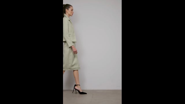 Blazer Tweed Verde Flora