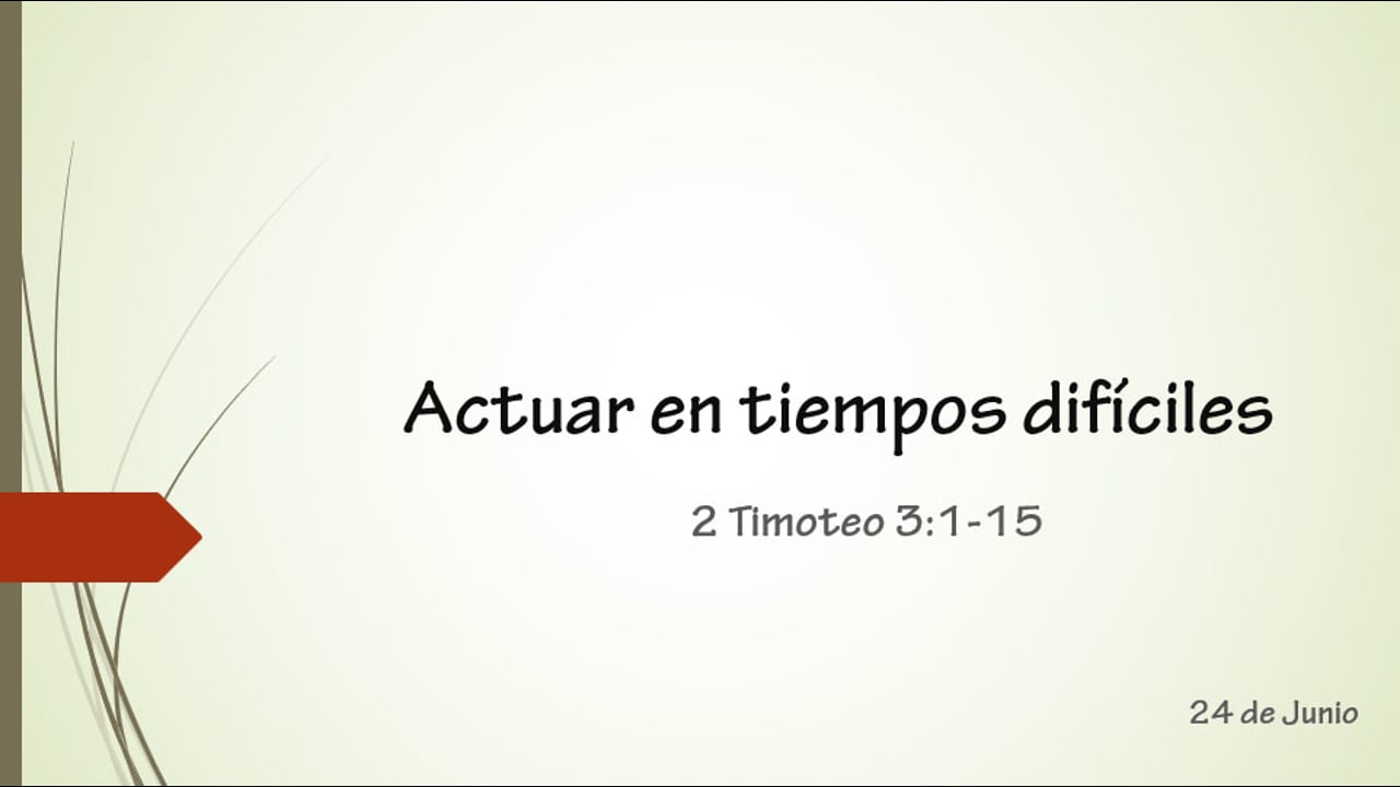 Actuar en tiempos difíciles. Hermano Gustavo Cárdenas Z.